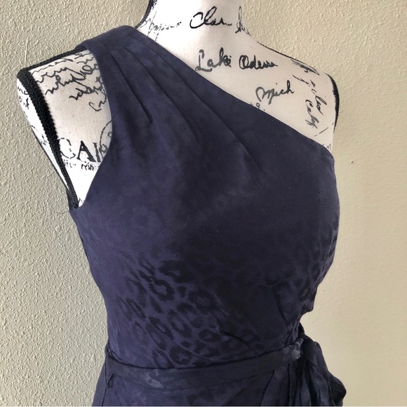 Ted Baker Zoeii Cheetah Print One Shoulder Dress Ted Size 0 / US Size 2 - Picture 5 of 7